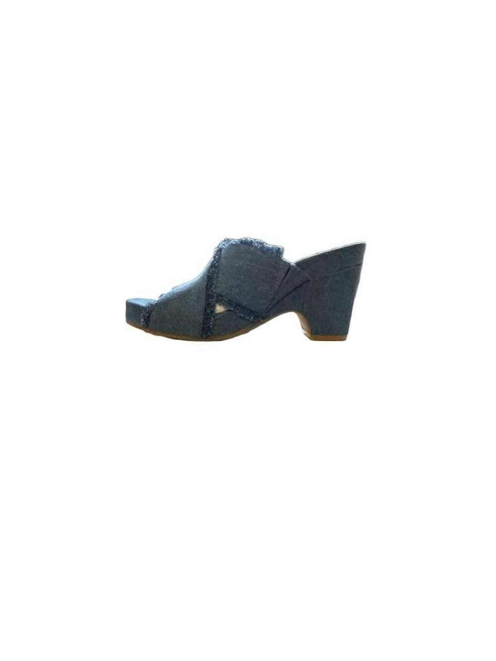 Aerosoles Madina Wedge Sandal Size 6M Medium Blue Denim